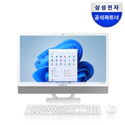 삼성전자 올인원 일체형 PC 프로스트 화이트 DM530ADA-L25A (펜티엄골드 7505 60.5cm WIN11 Pro) 기업용 사무용 학습용