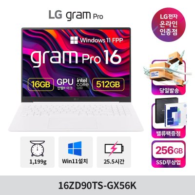 LG전자 2025 그램 AI Pro 16 WQXGA 코어Ultra5 루나레이크